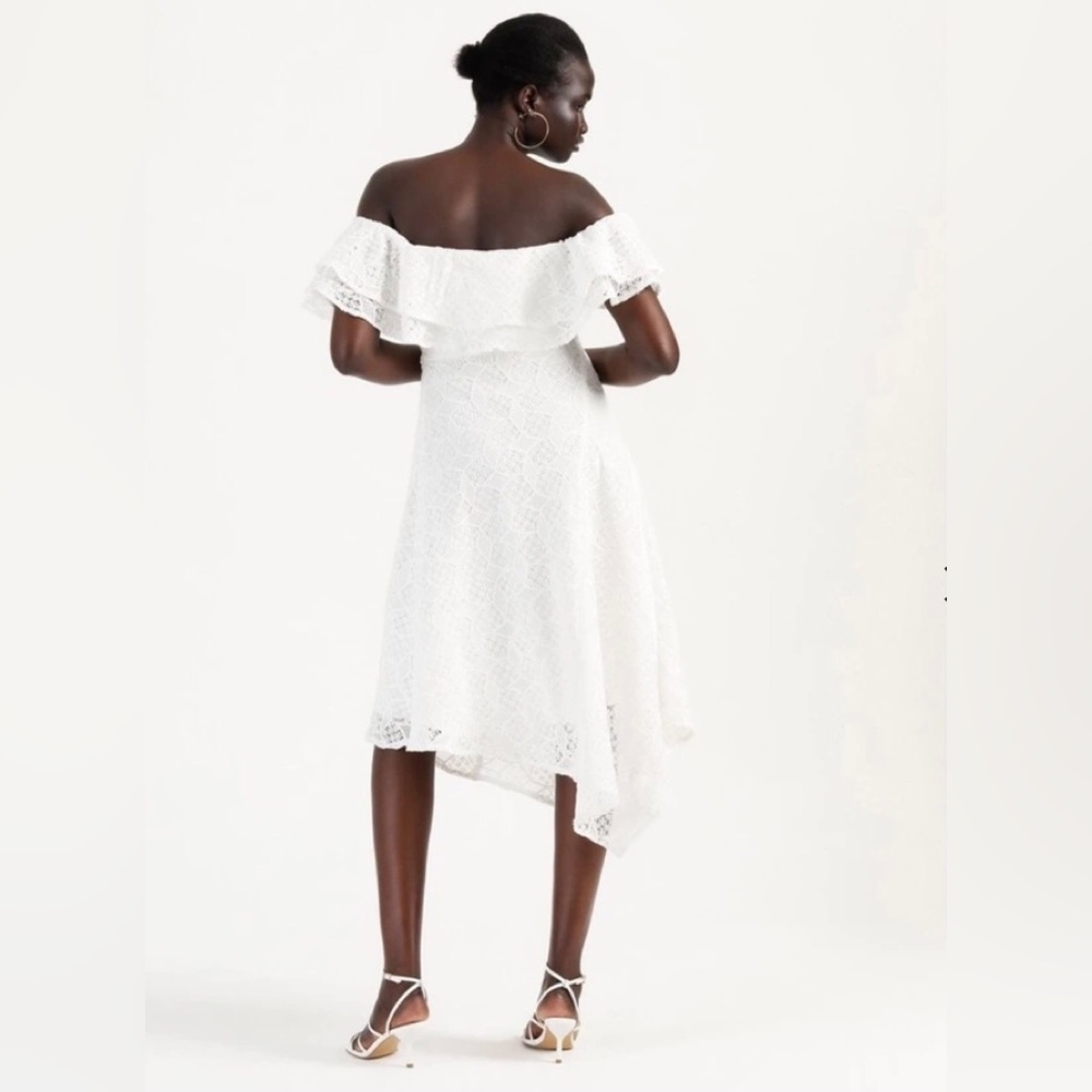 🌿 WAYNE COOPER 🌿 Brand New asymmetrical white lace dress size 8 RRP $229 - Picture 6 of 16